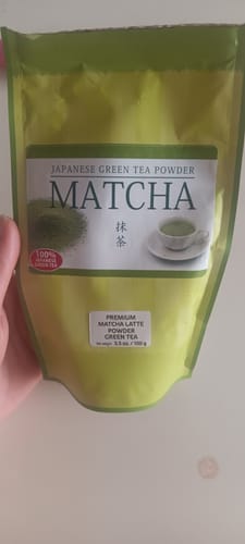 Customer photo review of Premium Matcha Latte Powder