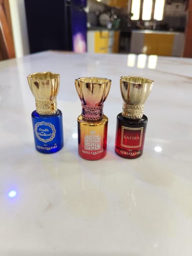 Customer photo review of 3 Pcs Attar Set Shanaya, Safira And Oudh Al Hashmi 5.5 ML Each