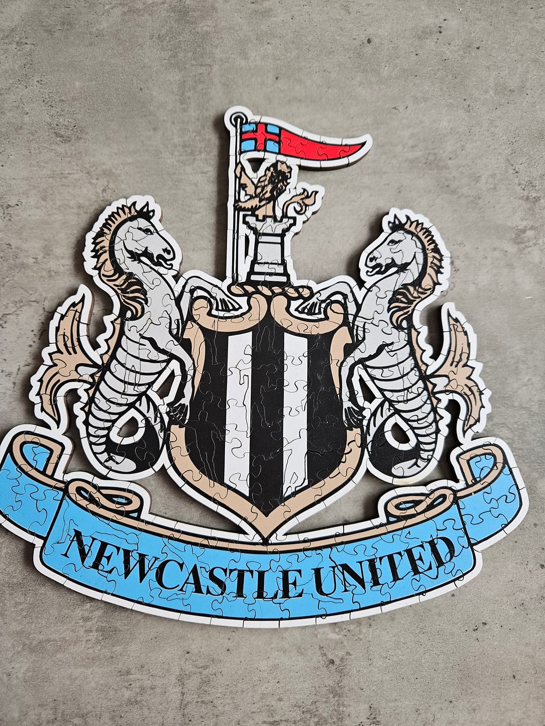Customer photo review of Newcastle United FC® Logo - Wooden Puzzle