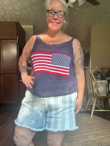 Customer photo review of For The Flag Knit Tank