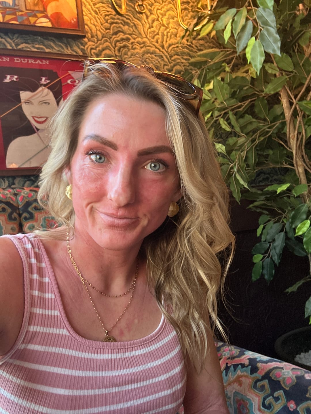 Customer photo review of Vintage Ribbed Earrings