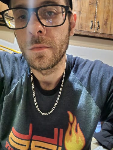 Customer photo review of Figaro Chain Necklace