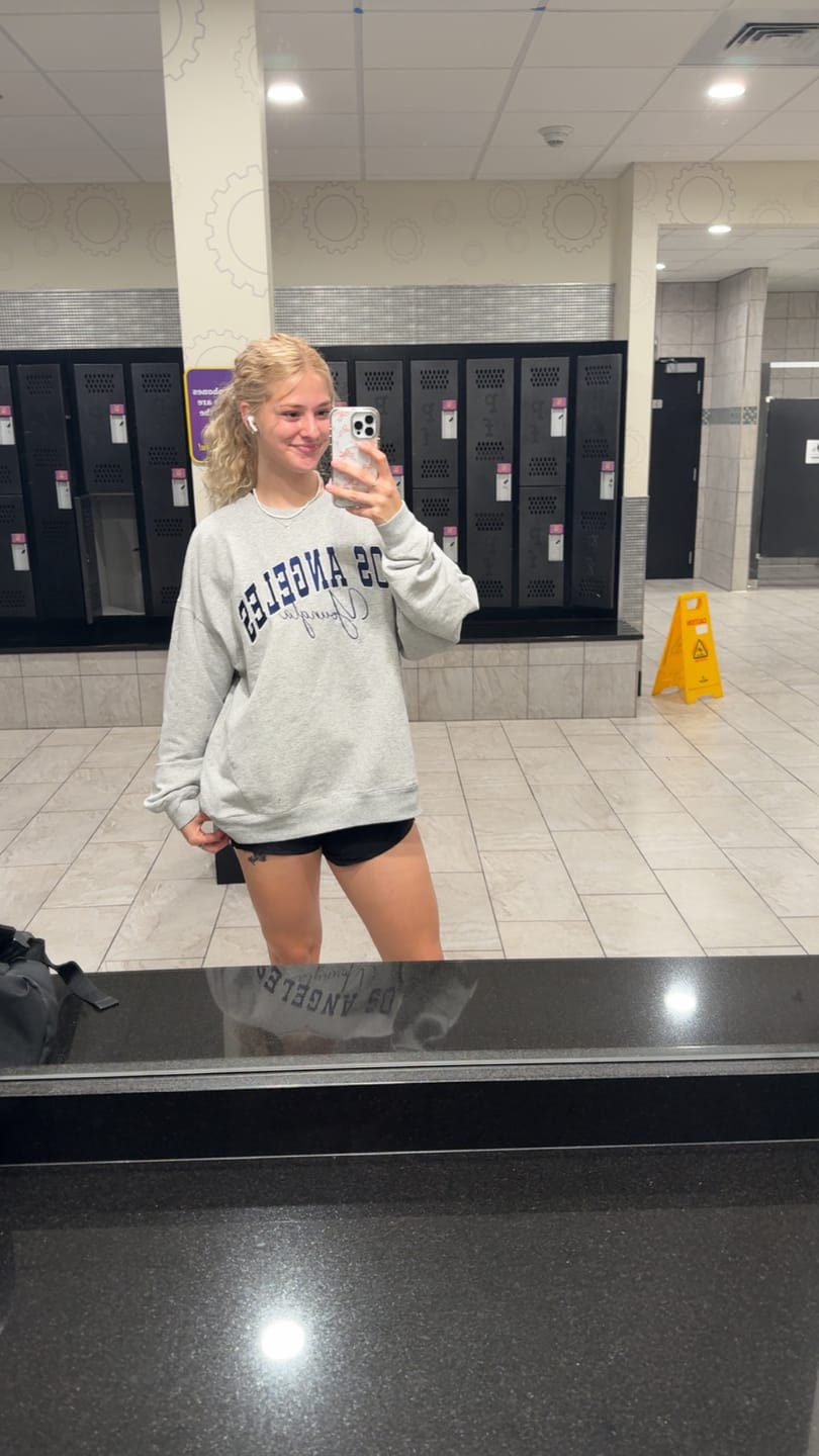 Customer photo review of W563 Varsity Crewneck