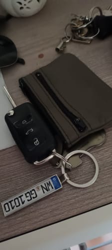 Customer photo review of Kennzeichen Schlüsselanhänger Mini Nummernschild Metall