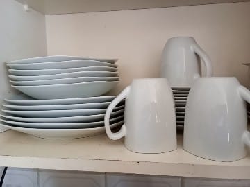 Customer photo review of Juego De Vajilla 30 Piezas Porcelana 30 Piezas Blanco