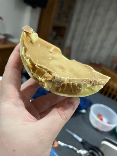 Customer photo review of The Halfy Half Dessert Egg - Creme Brulée and Cinnamon Swirl