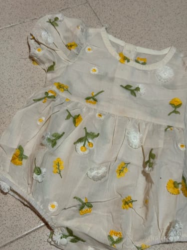 Customer photo review of 3D Daisy Embroidery Romper