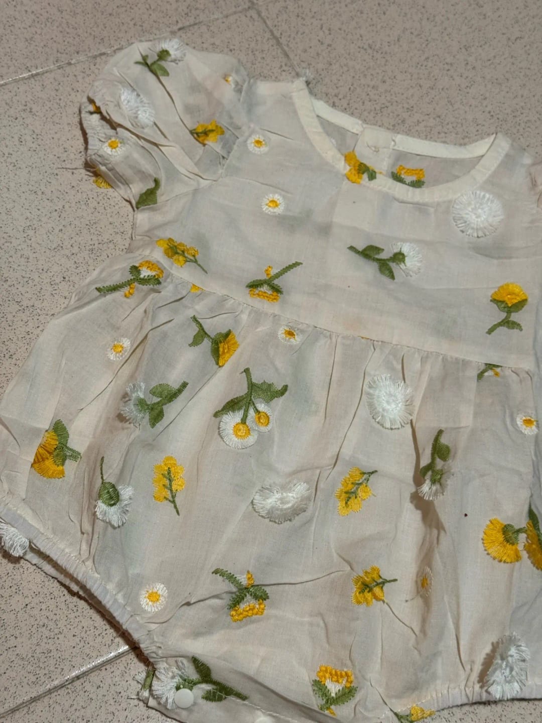Customer photo review of 3D Daisy Embroidery Romper