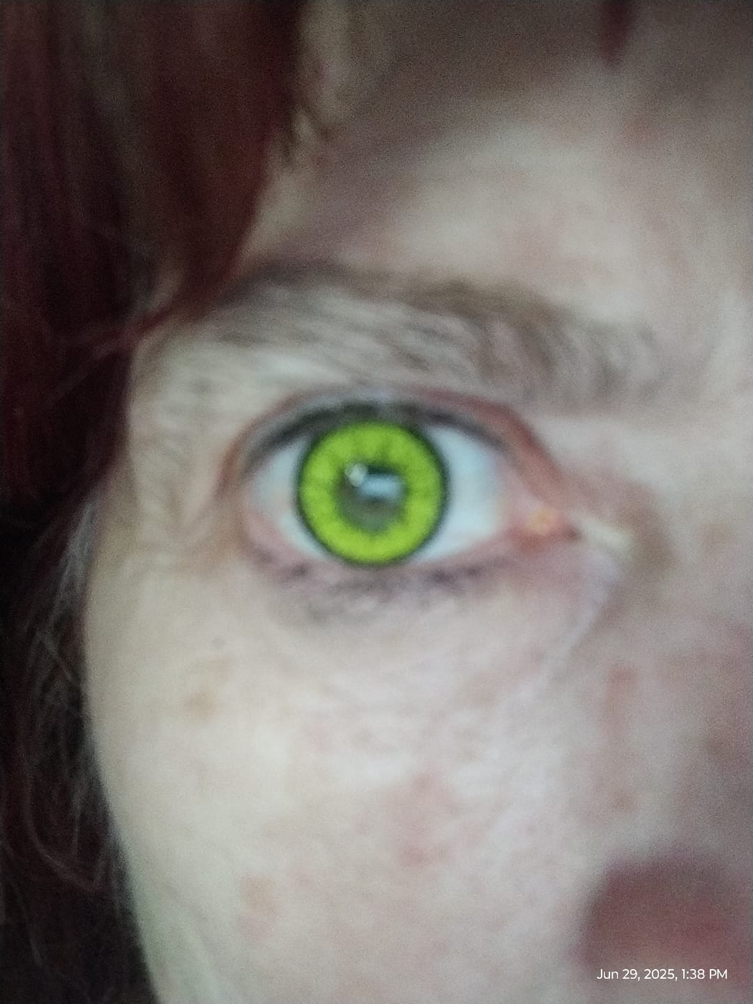 Customer photo review of Cosplay ICE Yellow Prescription Colored Contact Lenses