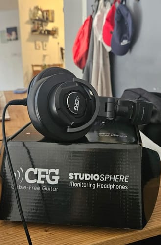 Customer photo review of CFG STUDIOSPHERE Monitoring Headphones — For Guitar/Bass, Studio, & Everyday Listening