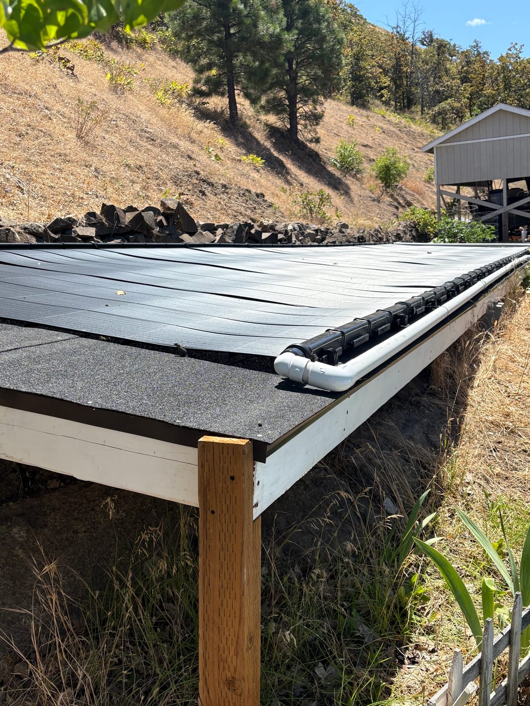 Customer photo review of SwimJoy Industrial Grade DIY Solar Pool Heater Kit - Advanced High-Wind Mounting System - Lifetime Ltd. Warranty