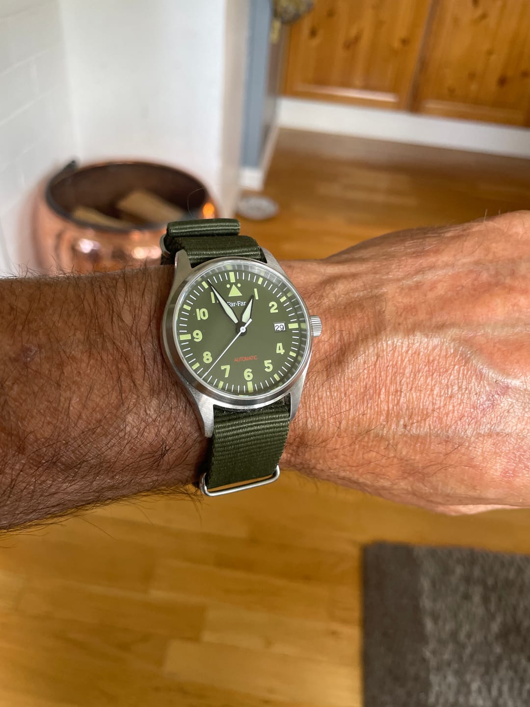 Customer photo review of Far-Far Automatisk Pilotklokke Grønn