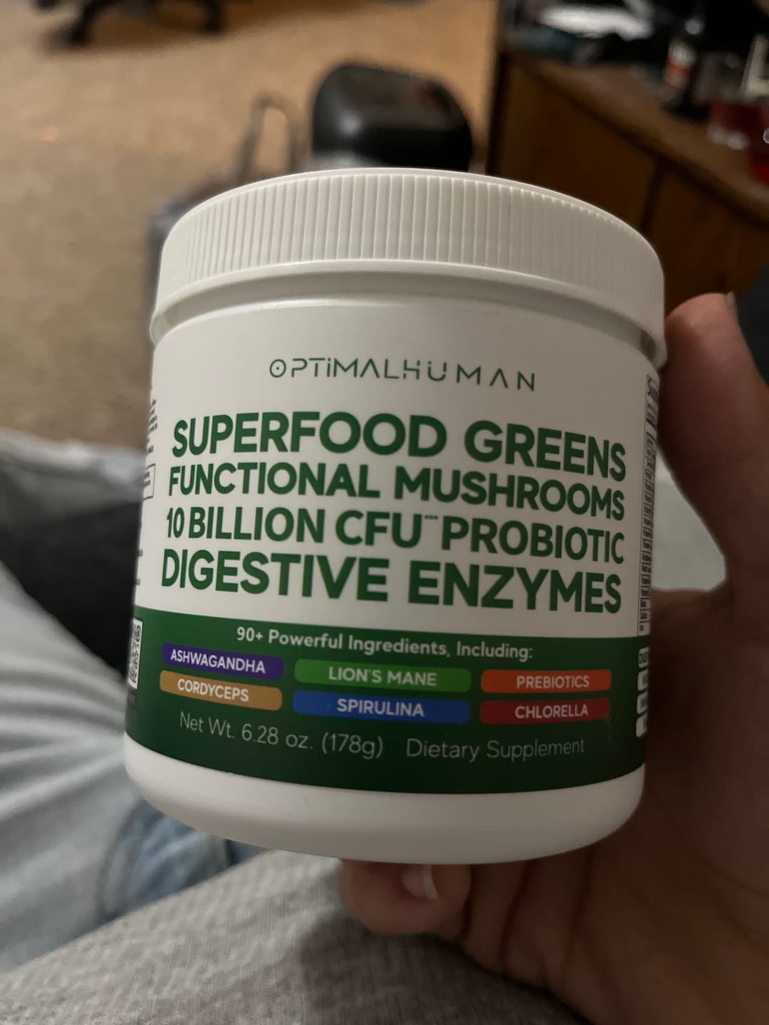 Customer photo review of Optimal Human - Superfood Greens