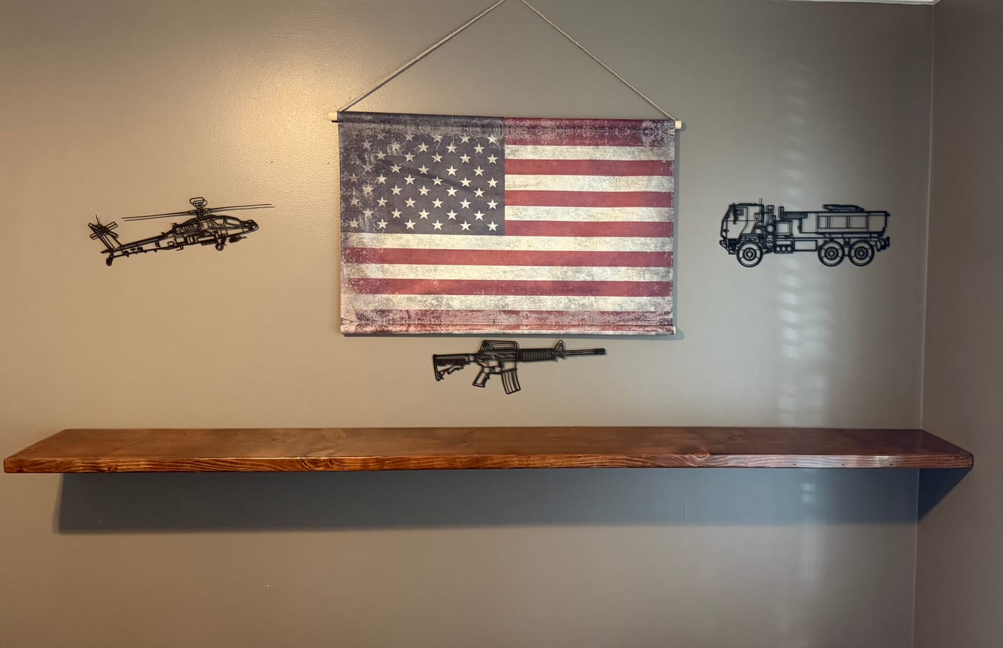 Customer photo review of M142 HIMARS Silhouette Metal Wall Art