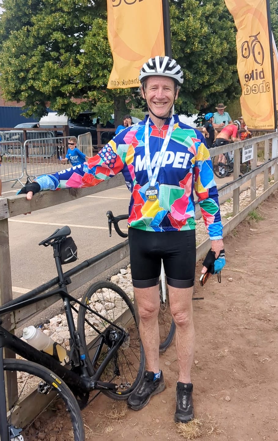 Customer photo review of GG BASICS | White Cycling Jersey