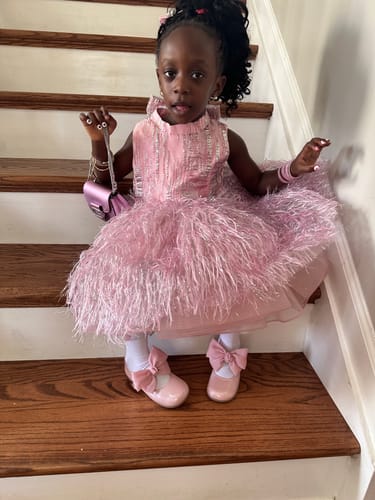 Customer photo review of Cute Baby Girl Party Dress Tassel Sequins Pageant Birthday Princess Dress