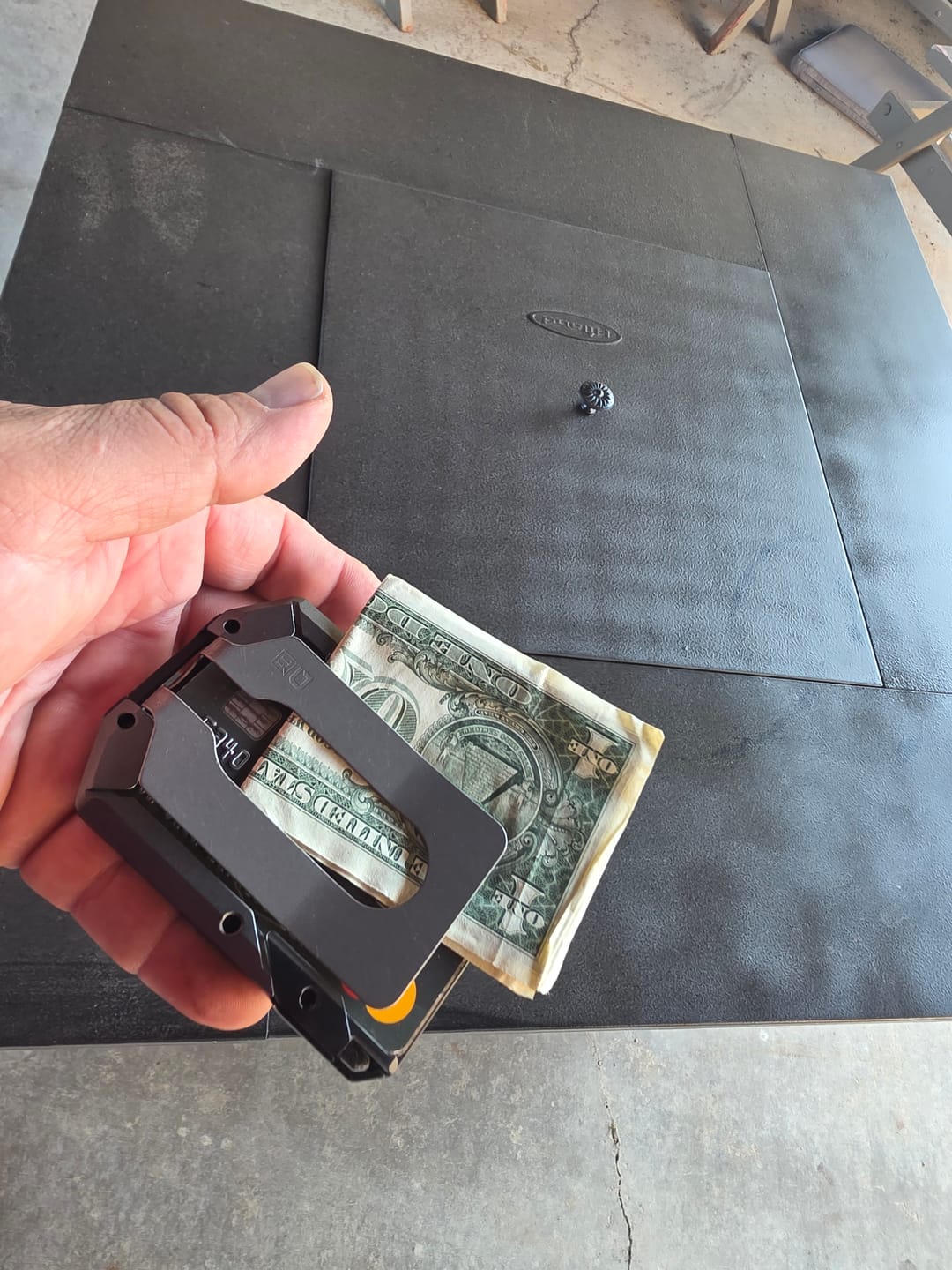 Customer photo review of M4 MAVERICK™ RAIL WALLET with TITANIUM CLIP