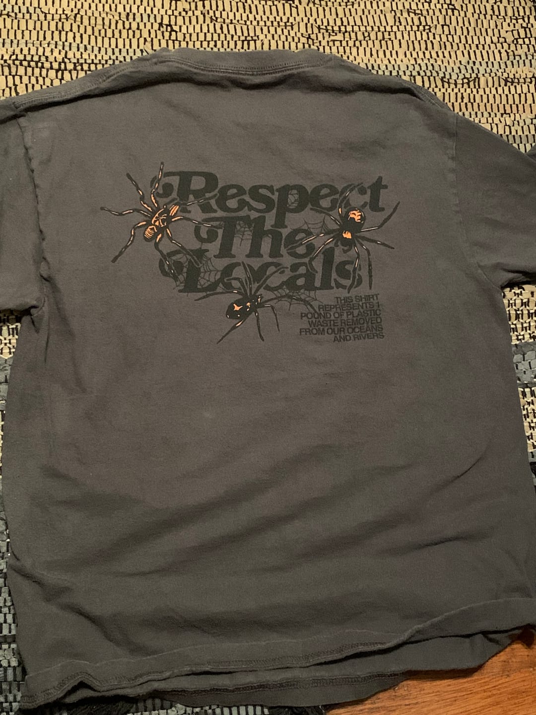 Customer photo review of Respect your Local Spiders | Charcoal