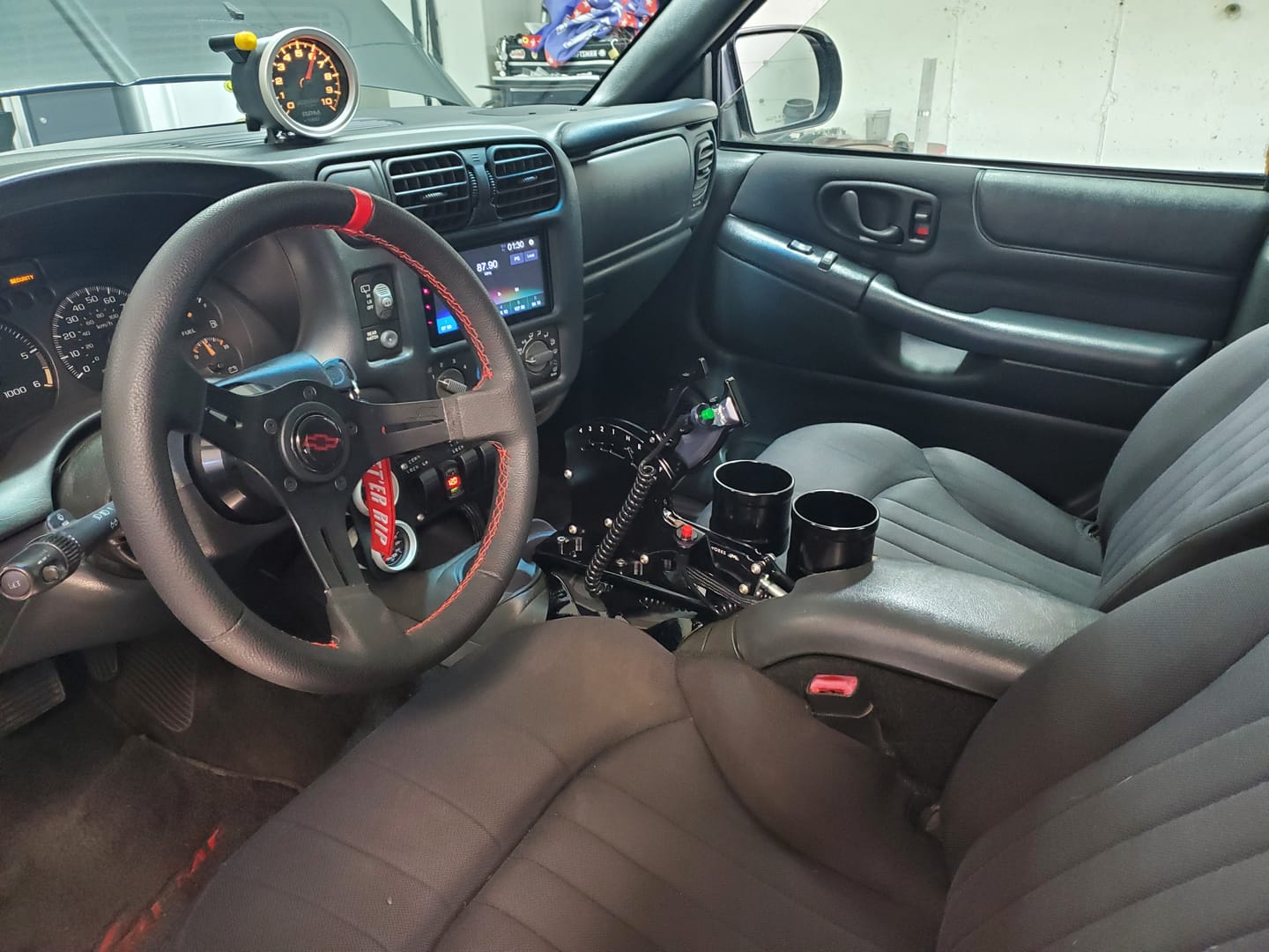 Customer photo review of Operator Series Dual Billet Cup Holder Attachment for Rear Exit Cable Shifter