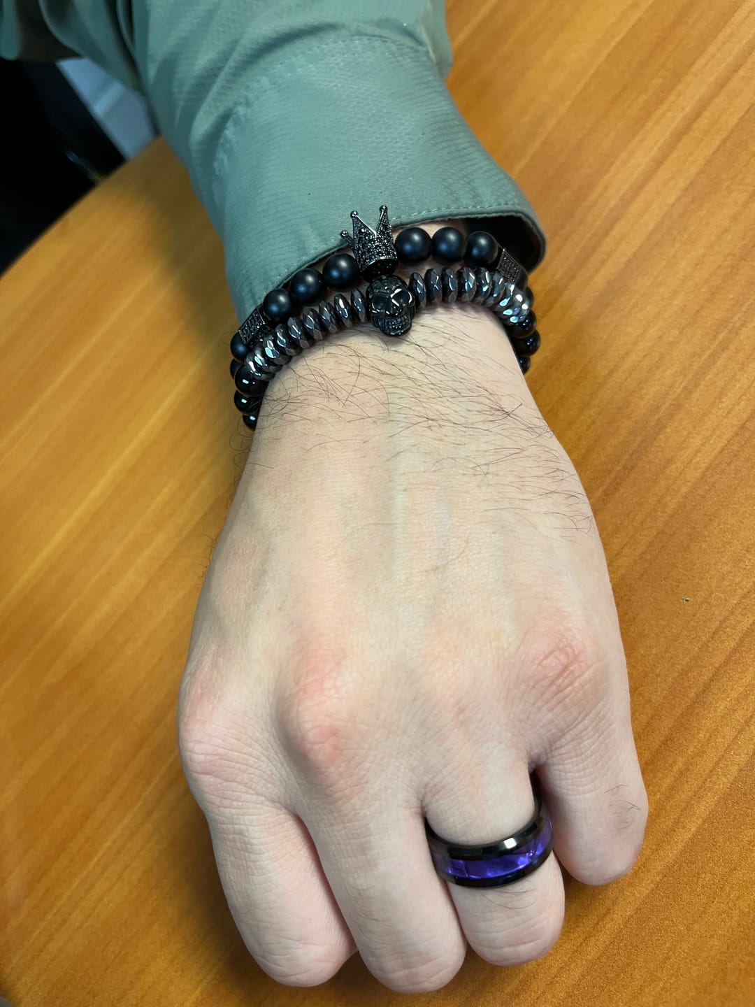 Customer photo review of Pack de Pulseras Black Skull King Private Collection