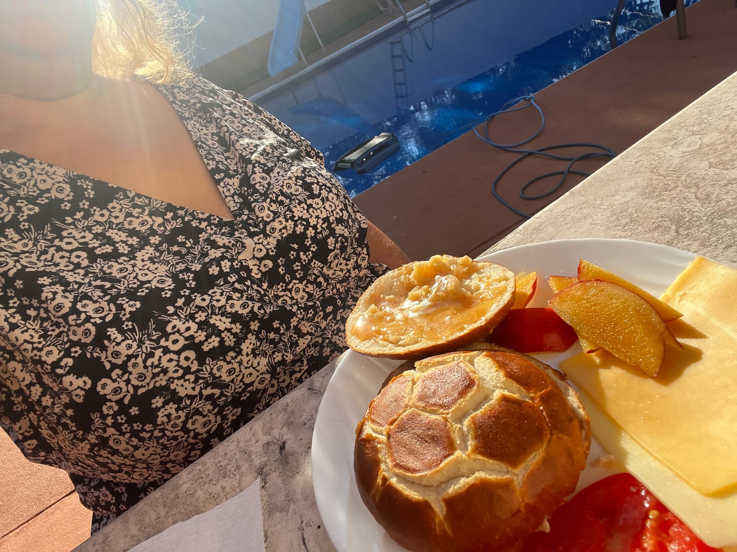Customer photo review of Pretzel Sandwich Rolls (5 pack)