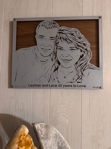 Customer photo review of Custom Metal Portrait