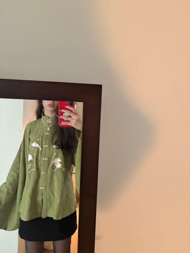 Customer photo review of Ming Yun 明韵 Embroidered Liling Duijin Pipa Sleeve Cotton Ao Shirt