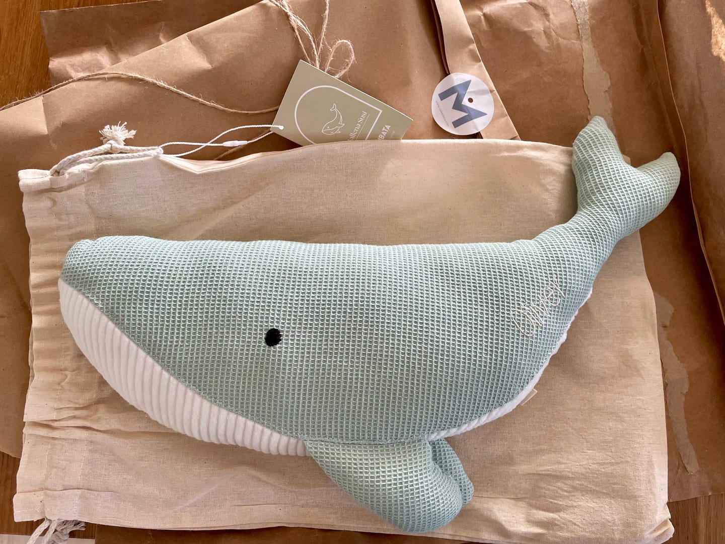 Customer photo review of Peluche Ballena Susi - MENTA