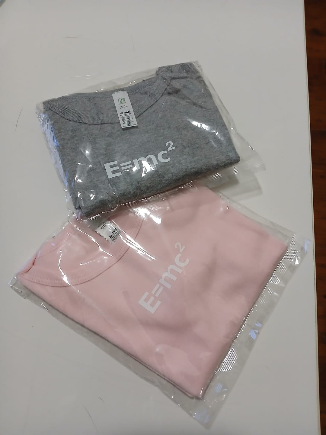 Customer photo review of E=mc2 T Shirts for Babies