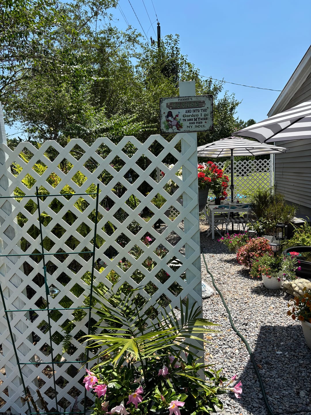 Customer photo review of And Into The Garden I Go Gardening Girl - Garden Sign - Personalized Custom Classic Metal Signs - Gift For Gardeners