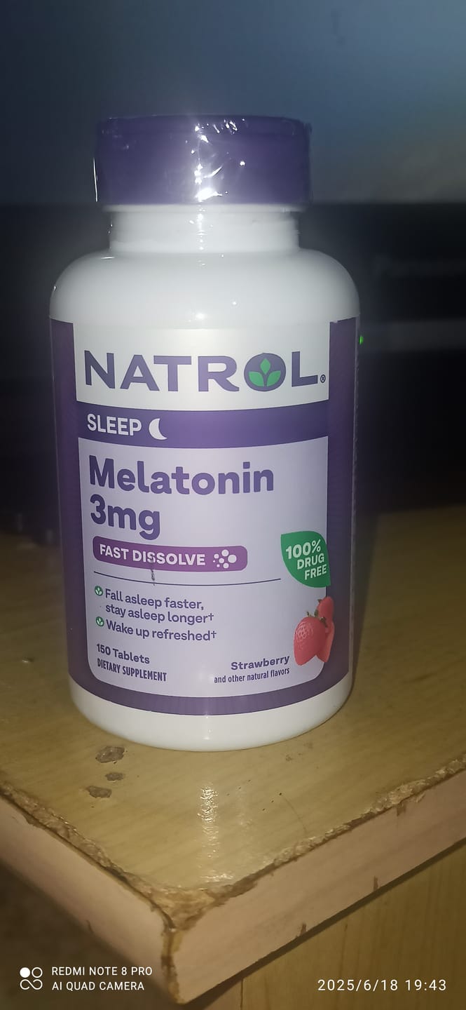 Customer photo review of Natrol Melatonina 3mg Dissolução Rápida 150 Tablets