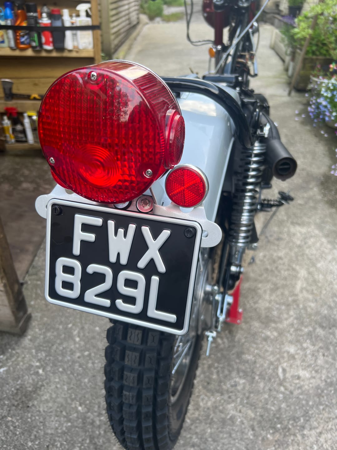 Customer photo review of Classic Metal Pressed 7×5 Motorbike Number Plate