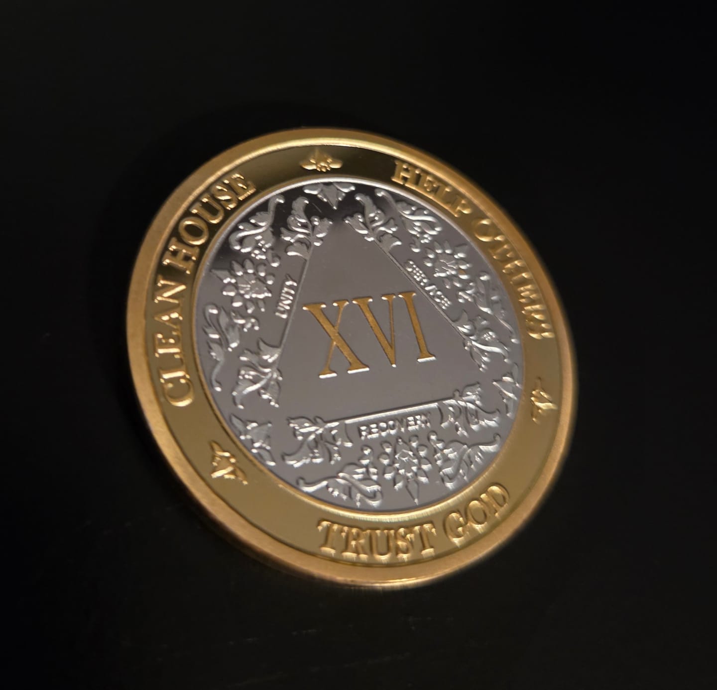 Customer photo review of 1 to 50 Year 40mm Gold & Silver AA Medallions - Bi-Plate Fancy Chips/Coins