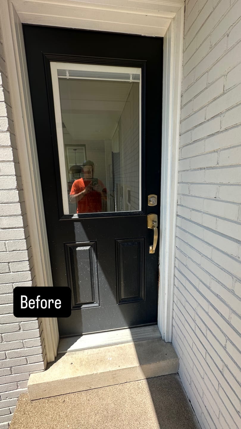 Customer photo review of Smooth Fiberglass Entry Door Slab (3 Panel Craftsman)