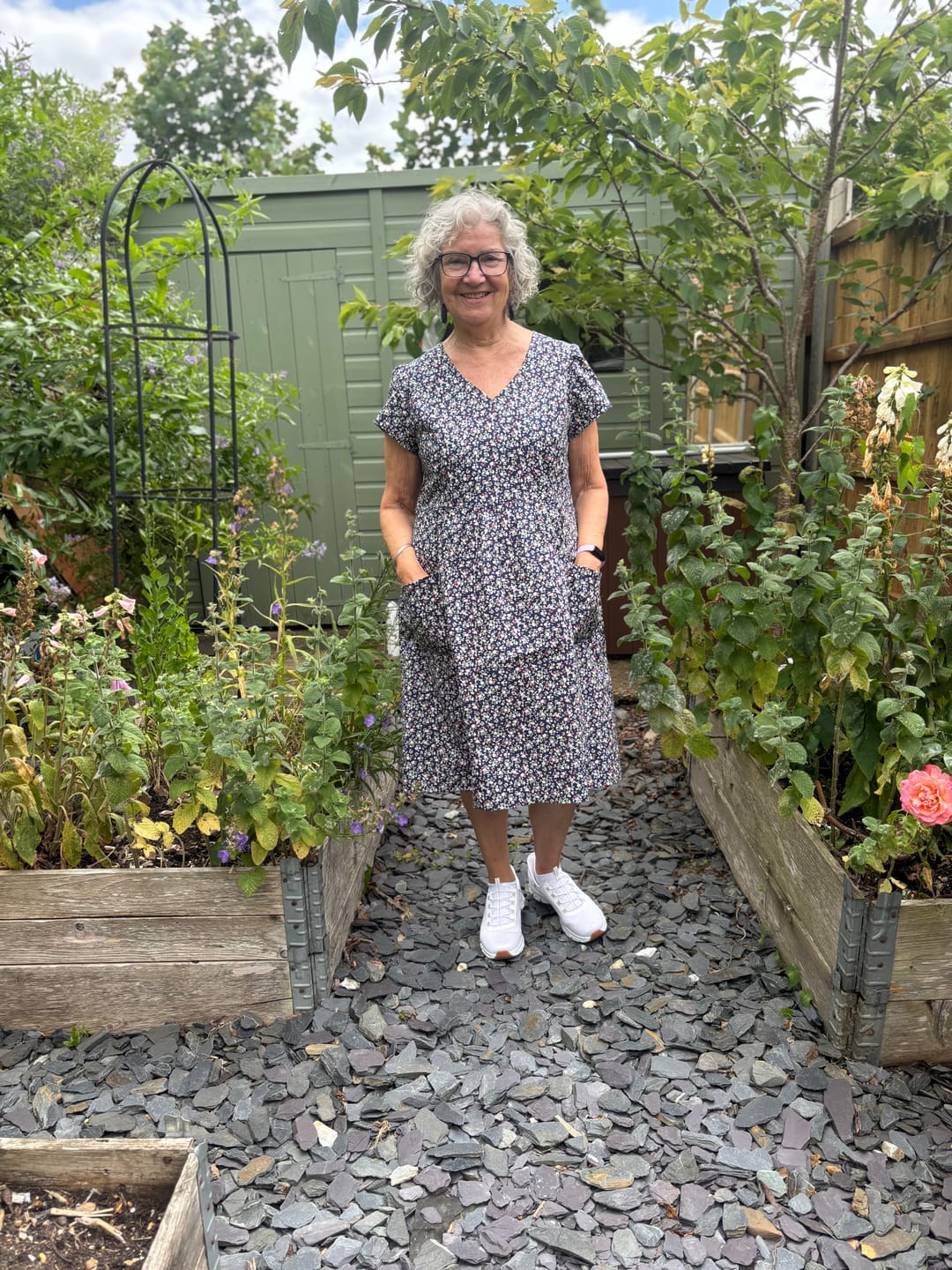Customer photo review of Small Floral Garden Cotton Poplin Fabric