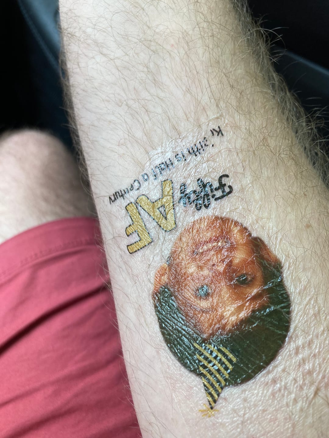 Customer photo review of Birthday AF - Temporary Tattoo