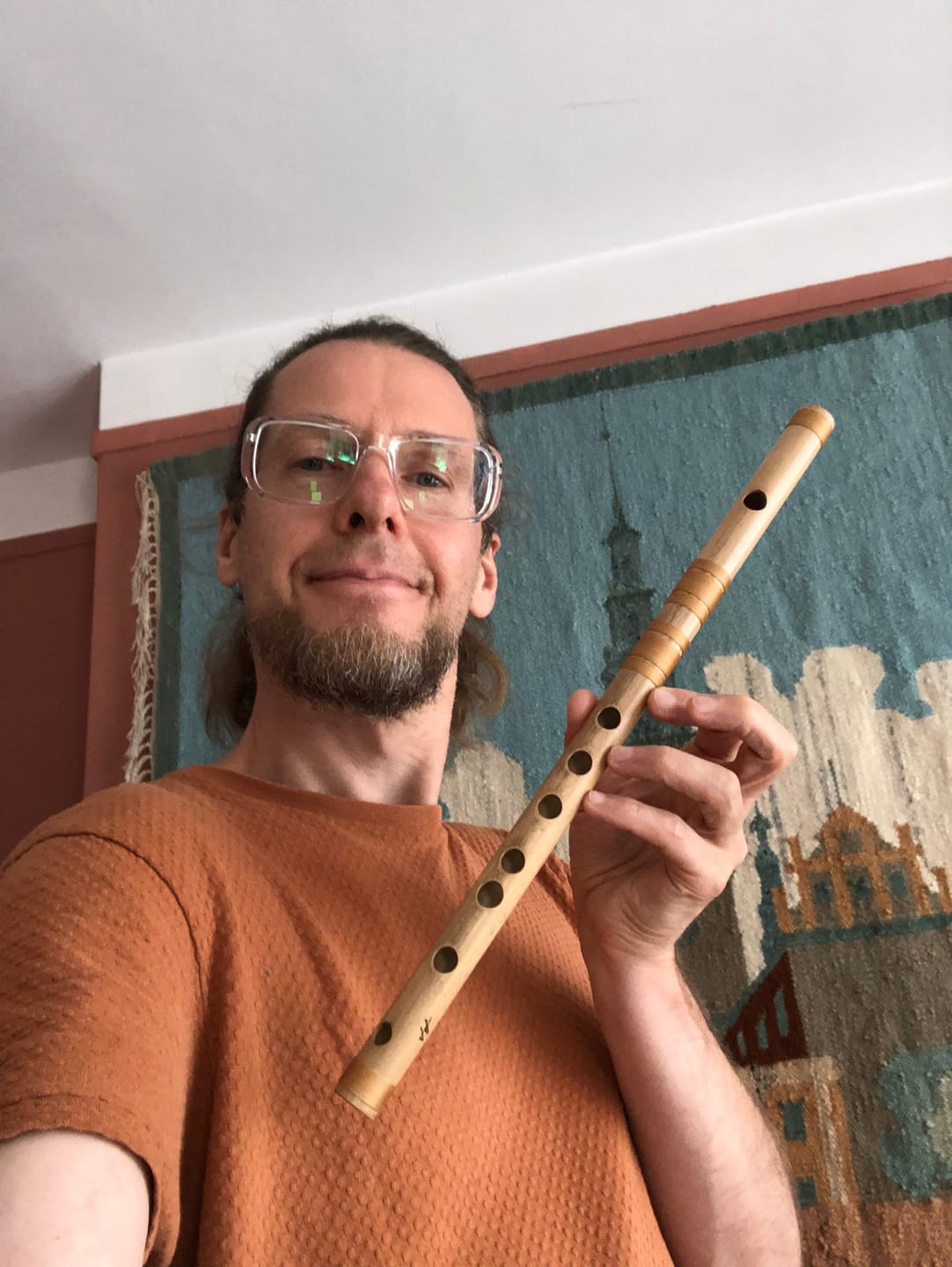 Customer photo review of E scale small Bansuri (Indian Bamboo Flute)