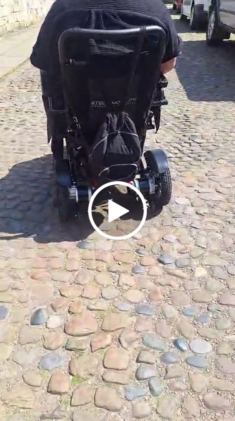 Customer video review of Folding Lightweight Powerchair | Wide-Seat Freedom Pro ST