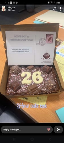 Customer photo review of Mini birthday brownie