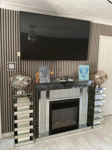 Customer photo review of Acoustic Slat Wall Panel - Grey Oak