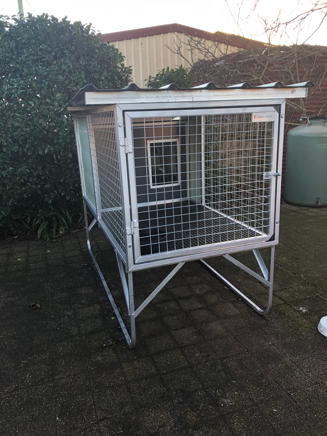 Customer photo review of CozyCube Coldroom Panel Insulated Dog House