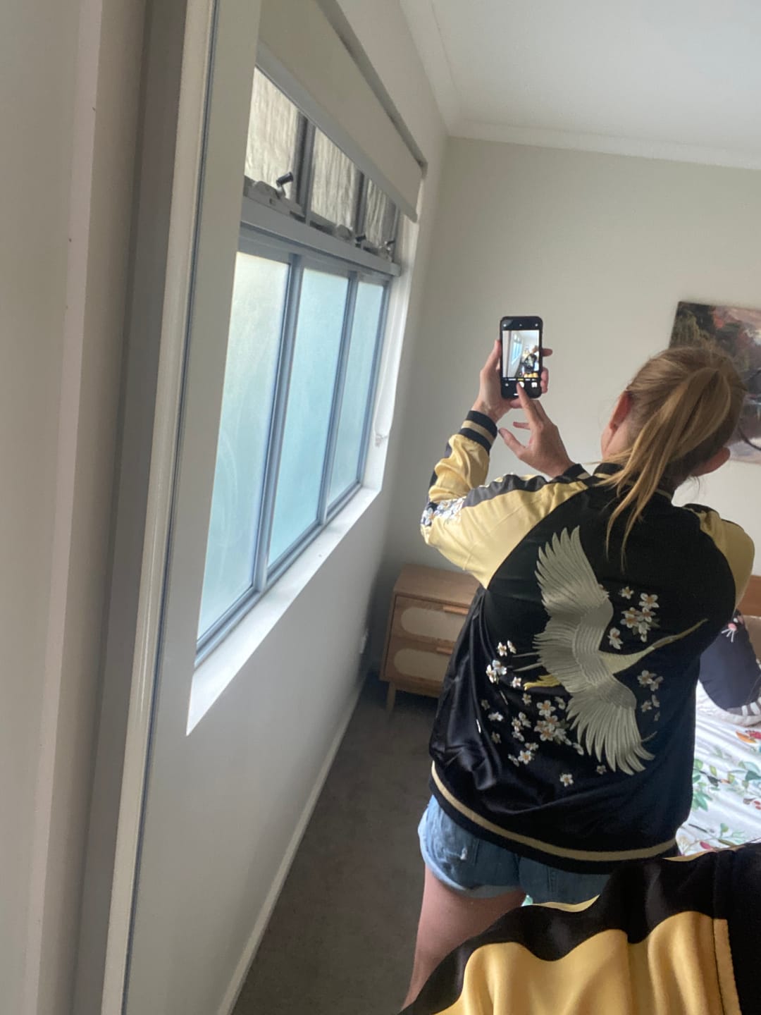 Customer photo review of Flowers & Crane Sukajan Souvenir Jacket [Reversible]