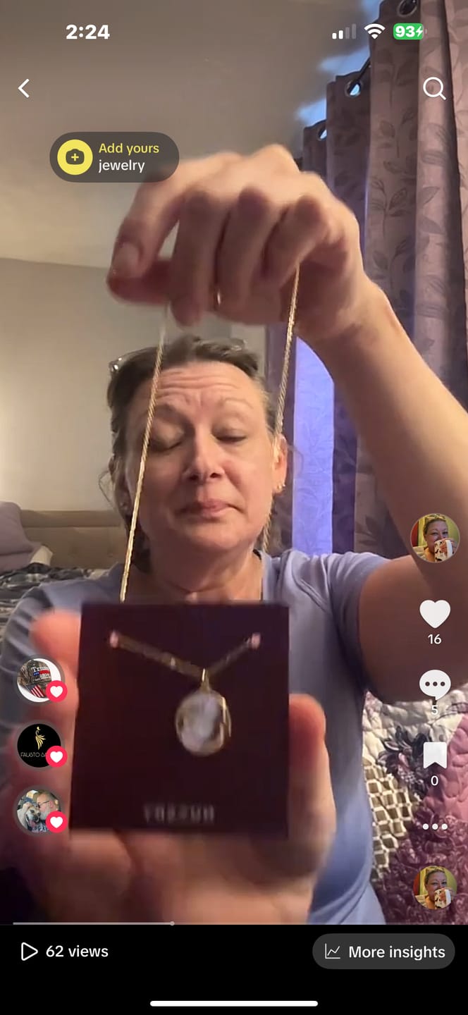 Customer photo review of Celeste Necklace