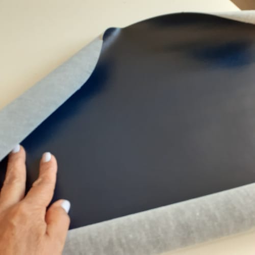 Customer photo review of CEDRO 0.8MM COM FUNDO DE MALHA COR MARINHO