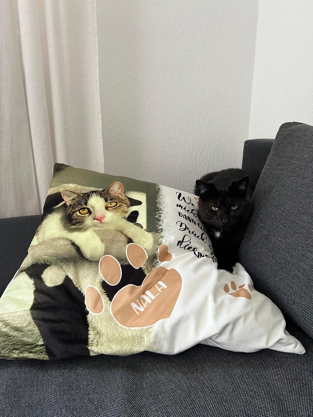 Customer photo review of Wenn du mich vermisst - Individuelles Kissen