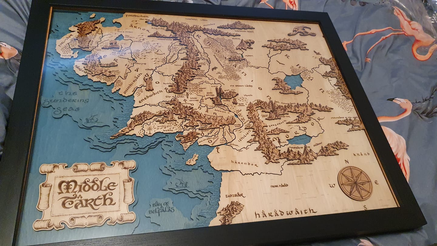Customer photo review of MIDDLE EARTH™ 3D  WOOD MAP