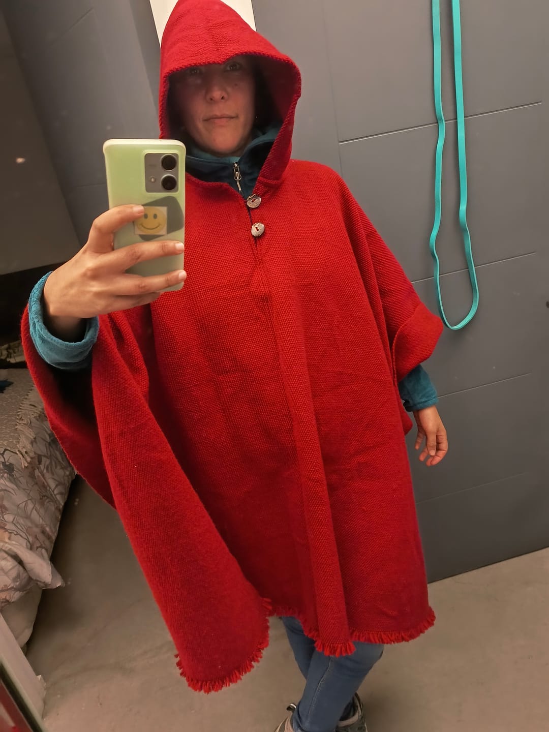 Customer photo review of PONCHO PREMIUM ROJO
