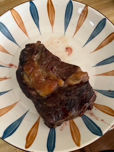 Customer photo review of Halal Ribeye Steak - Boneless
