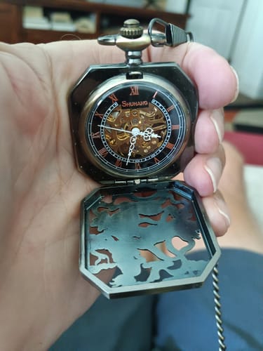 Customer photo review of Mystical Kirin Mechanical Pocket Watch
