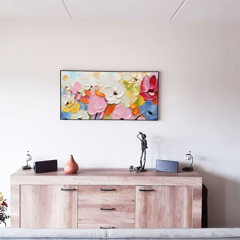 Customer photo review of Colorful Flower Textured Painting Canvas #FP046